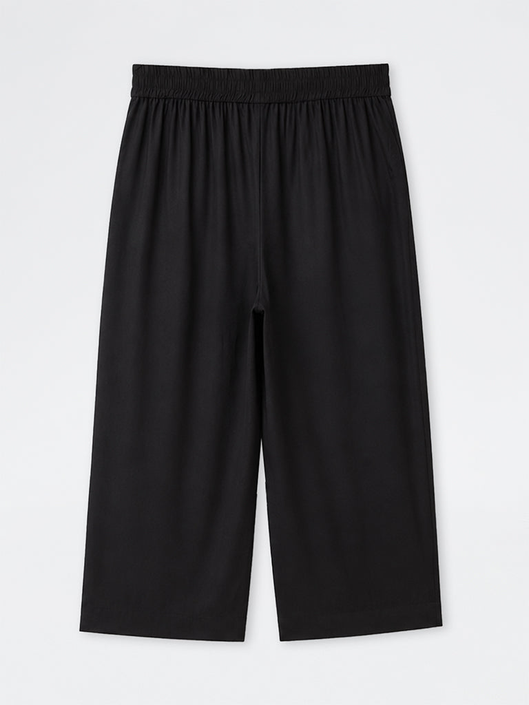 Diza Black Solid Pants