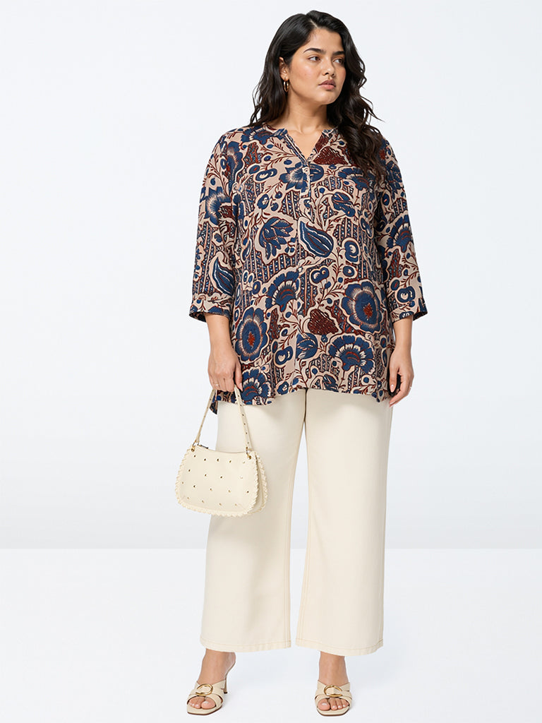 Diza Multicolour Floral Printed Tunic