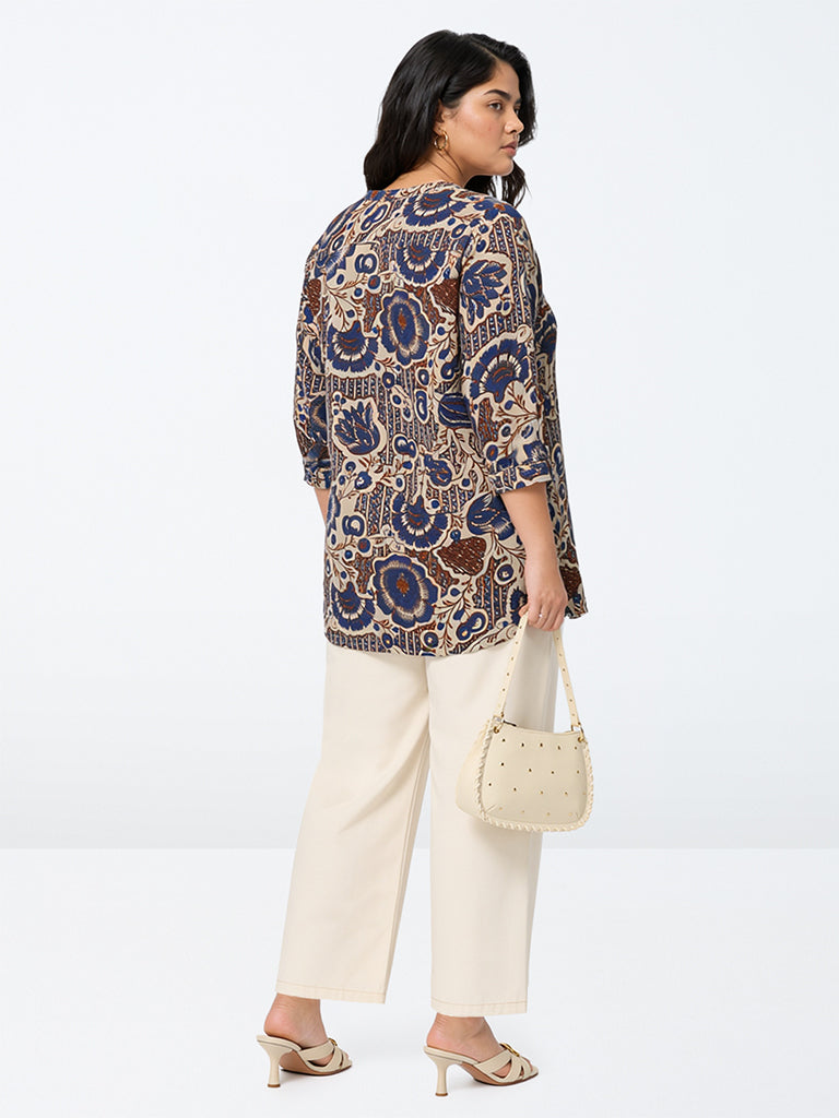 Diza Multicolour Floral Printed Tunic