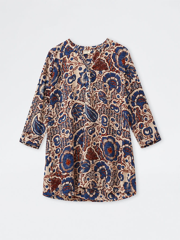 Diza Multicolour Floral Printed Tunic