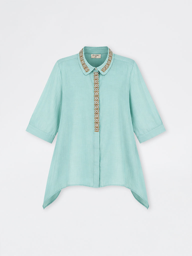 Diza Aqua Embellished Tunic