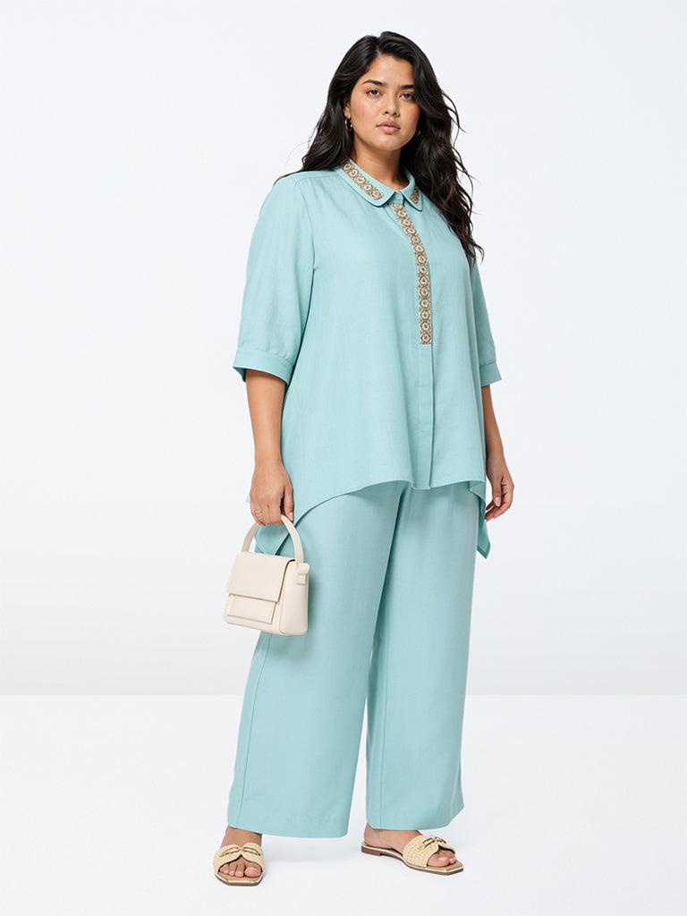 Diza Aqua Embellished Tunic