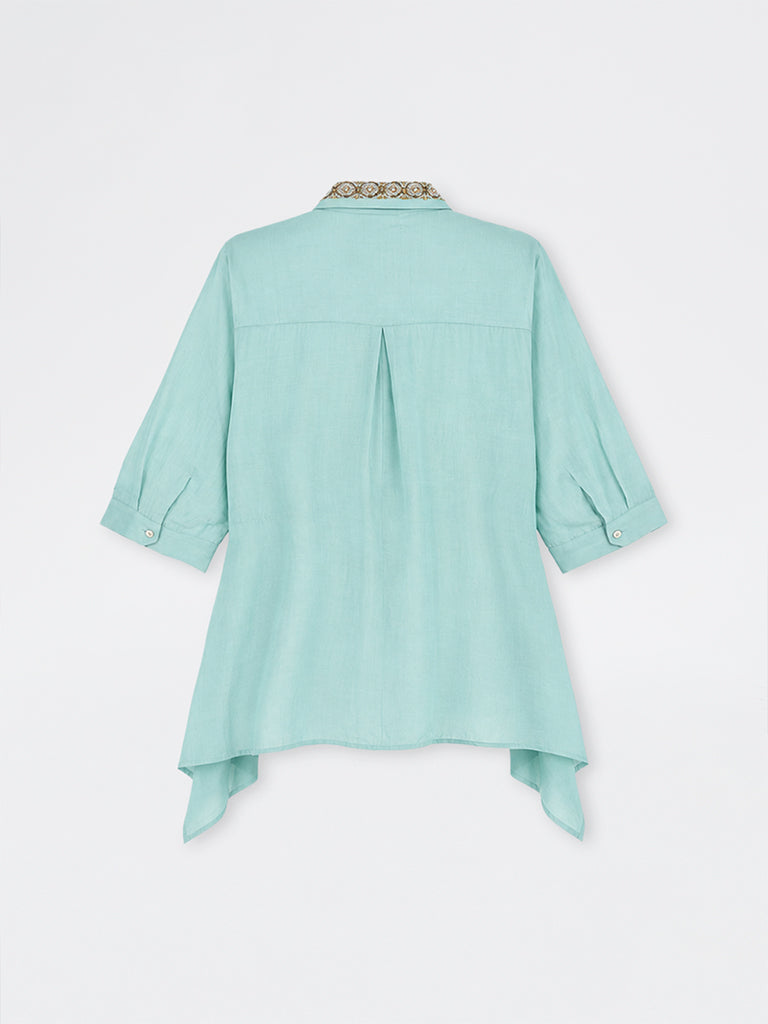 Diza Aqua Embellished Tunic