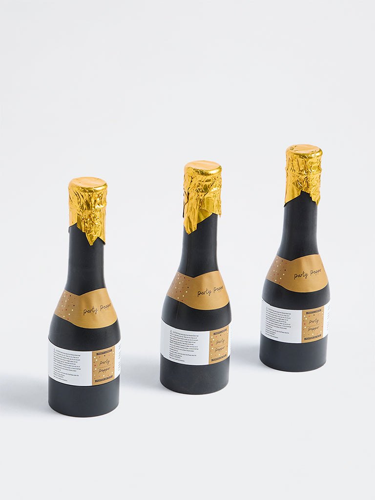 Westside Home Gold Champagne Party Poppers - Set of 3