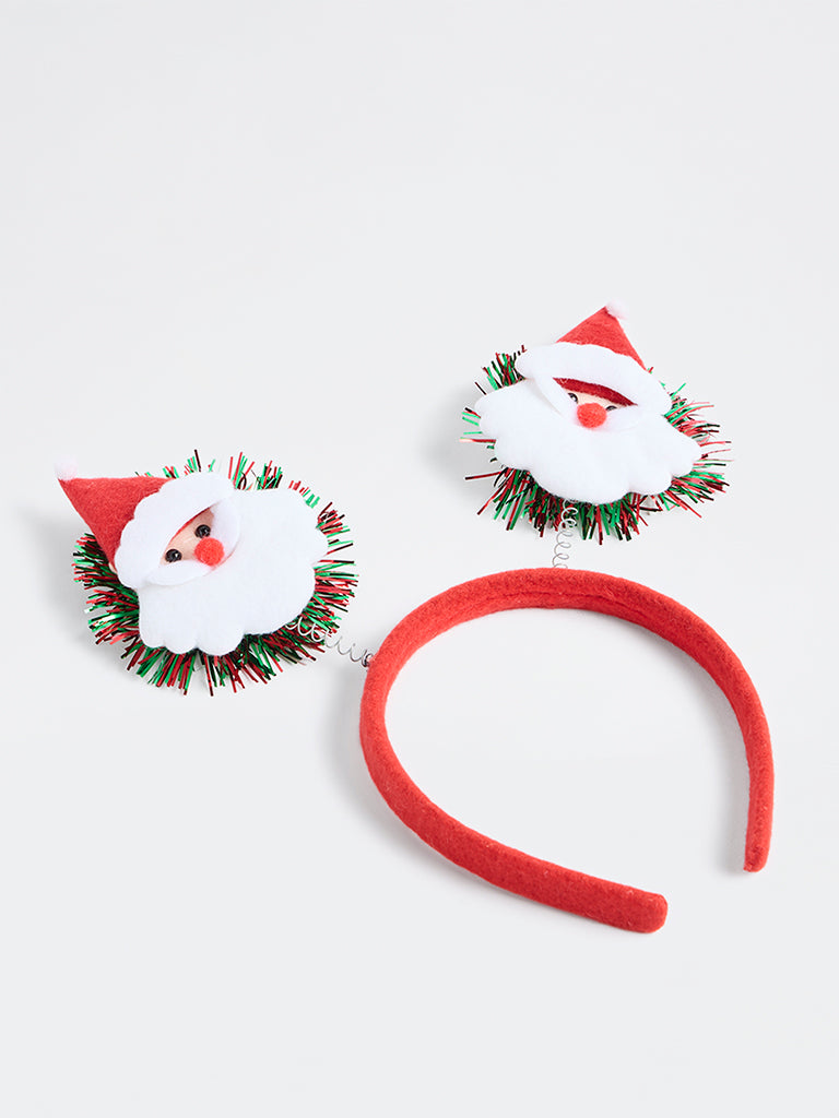 Westside Home Red Xmas Pom-Pom Headband