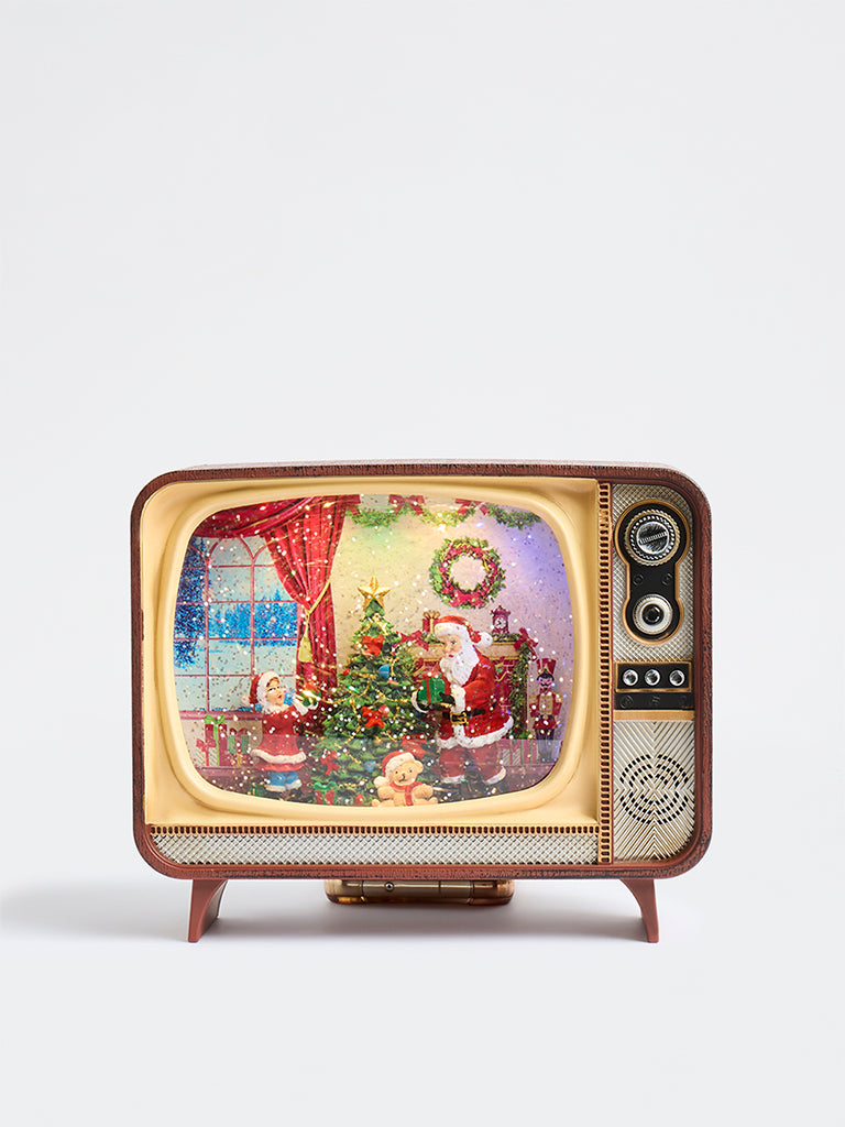Westside Home Brown Xmas Table Top Television Light with USB Cable
