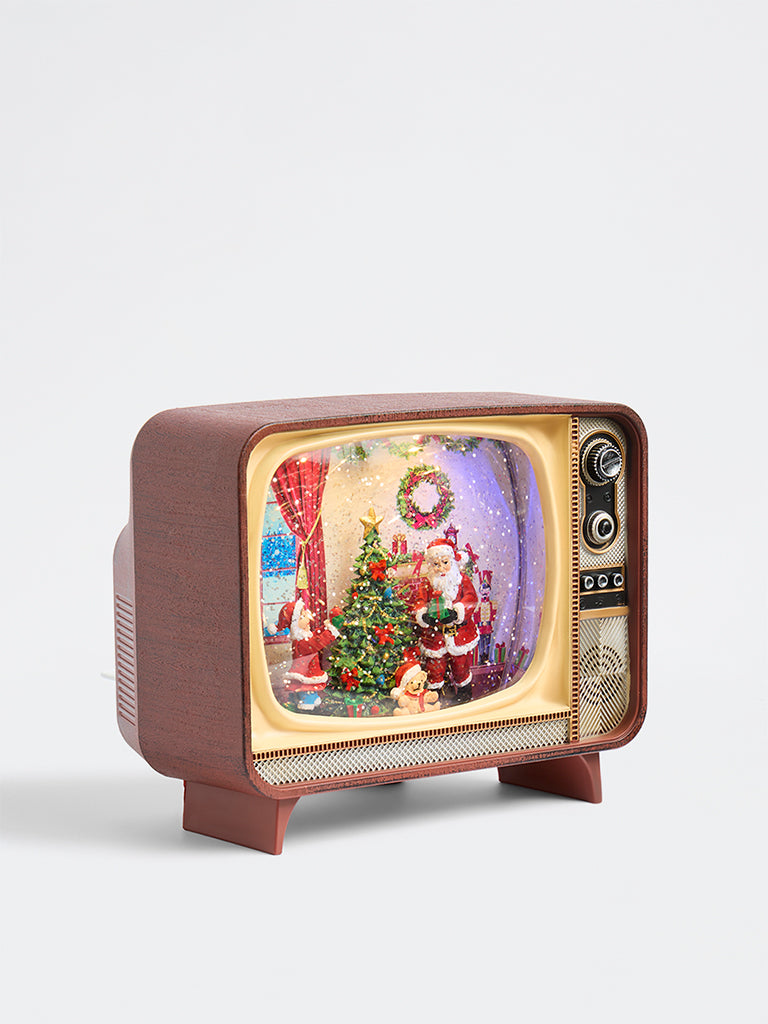 Westside Home Brown Xmas Table Top Television Light with USB Cable