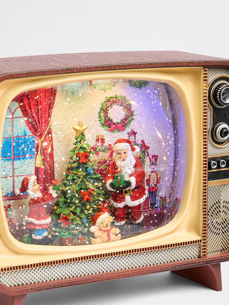 Westside Home Brown Xmas Table Top Television Light with USB Cable