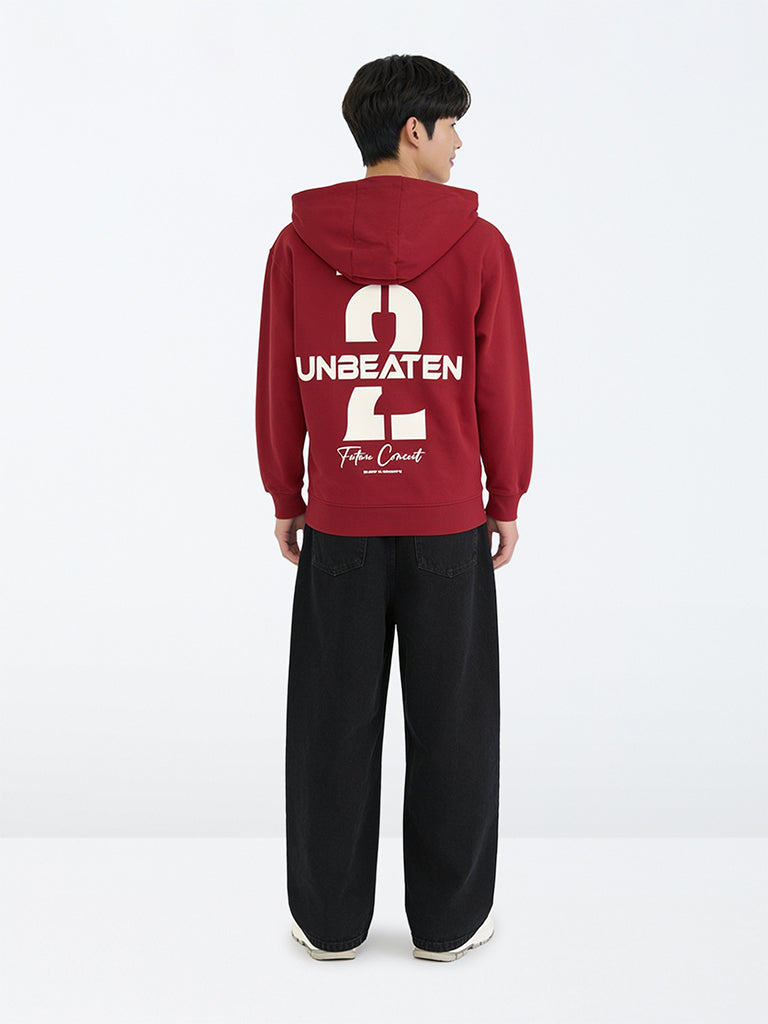 Boys Black Patch-Detail Mid-Rise Relaxed Fit Jeans