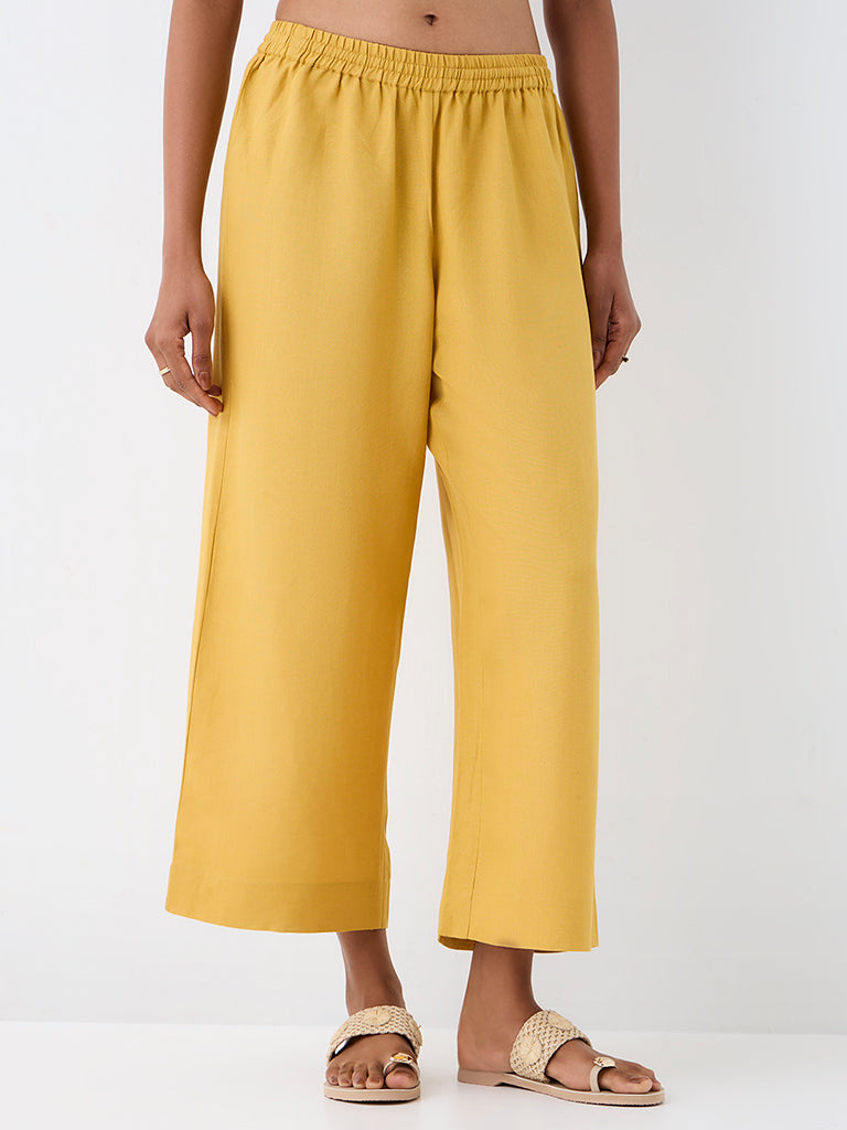 Zuba Mustard Solid Pants