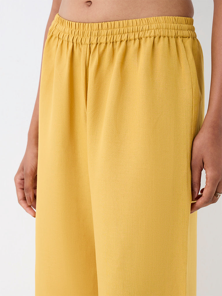 Zuba Mustard Solid Pants