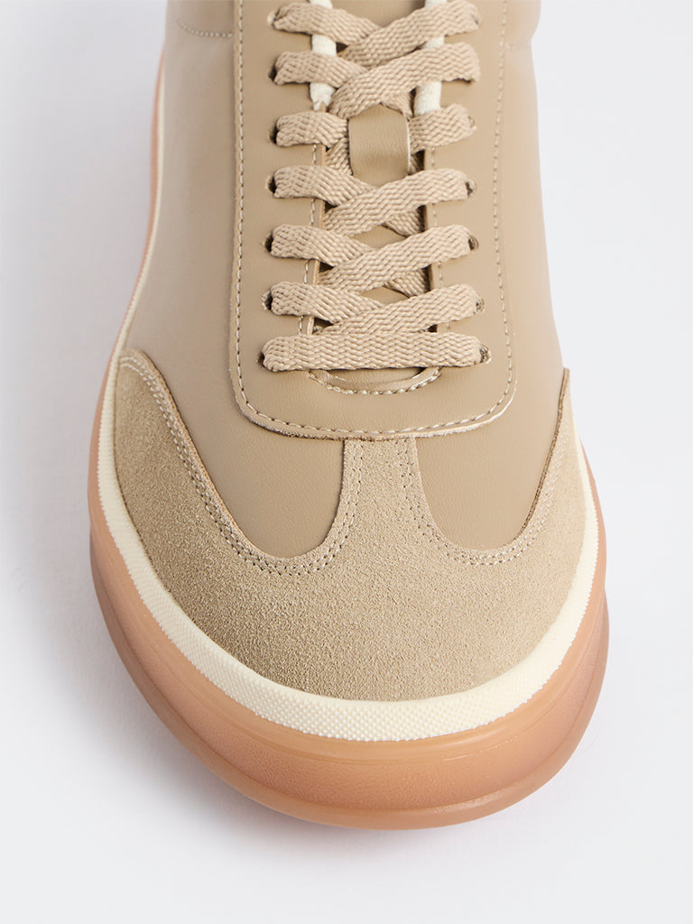 SOLEPLAY Beige Lace-Up Sneakers