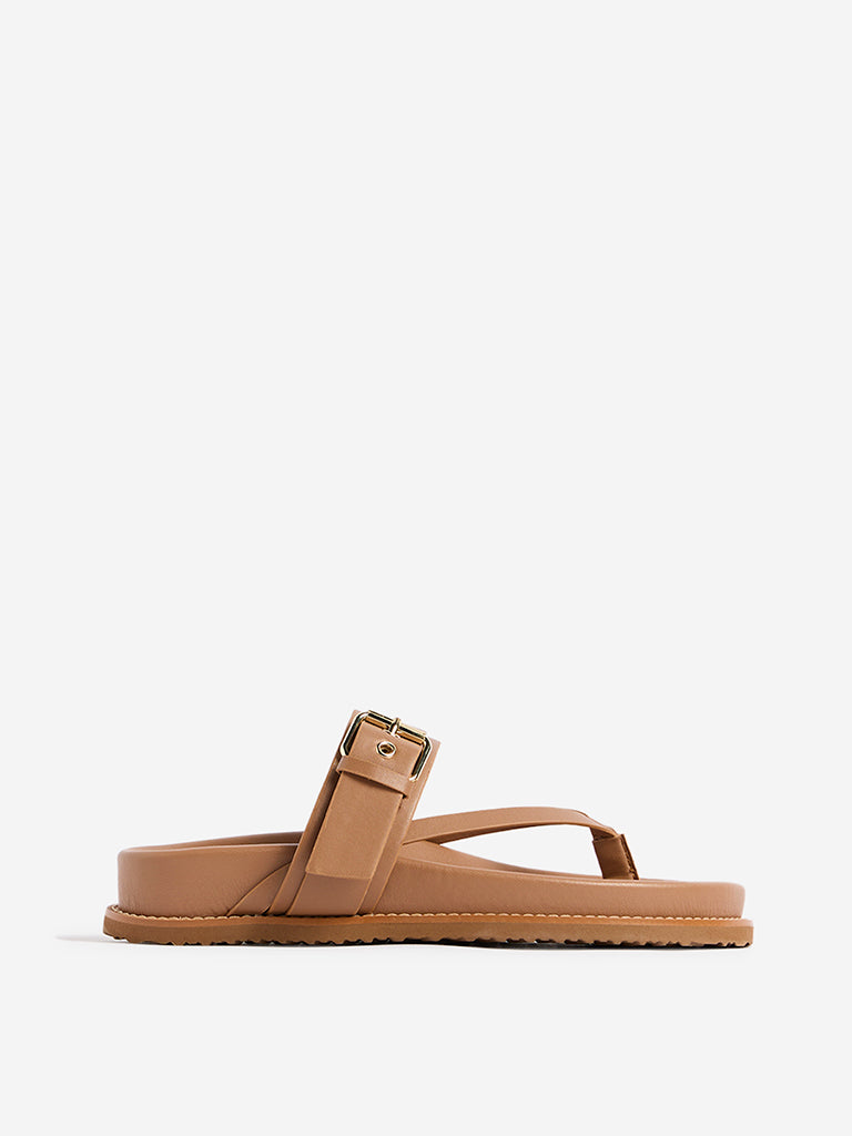 LUNA BLU Brown Thong Sandals