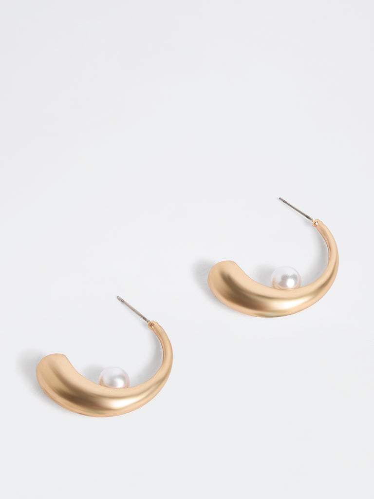 Westside Accessories Gold Statement Hoop Earrings