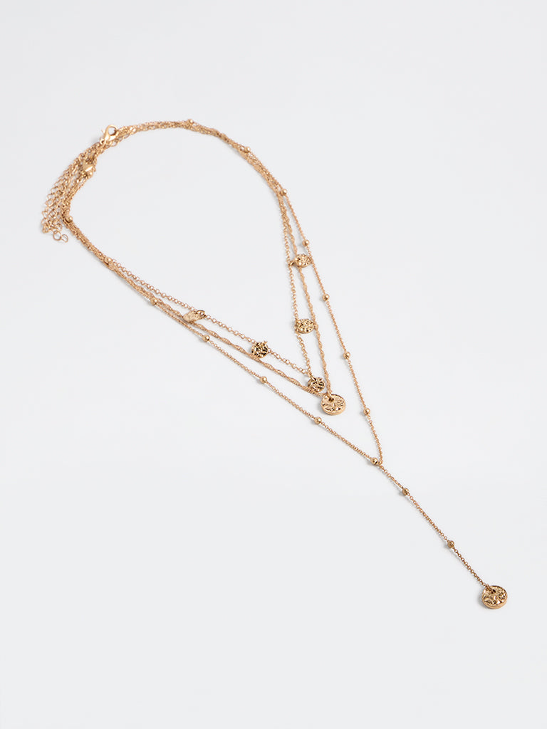 Westside Accessories Gold 3-Layered Dainty Necklace