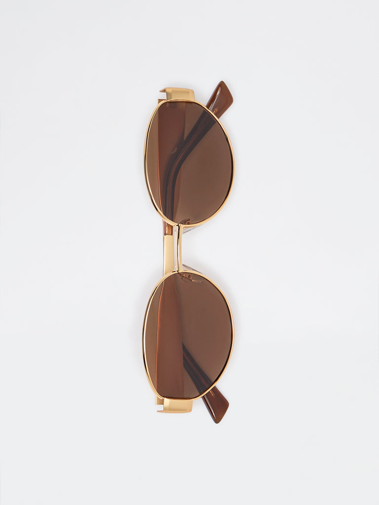 Pome Luxe Iconic Metal Oval Sunglasses