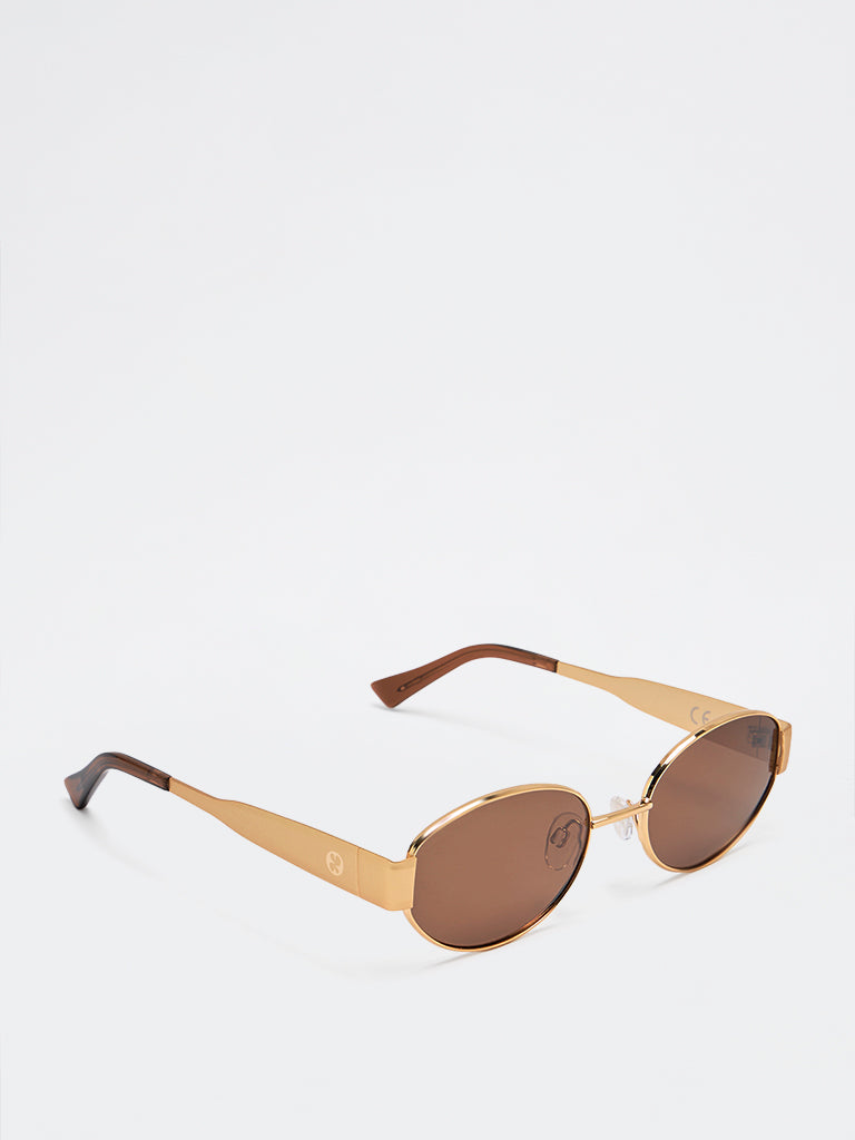 Pome Luxe Iconic Metal Oval Sunglasses
