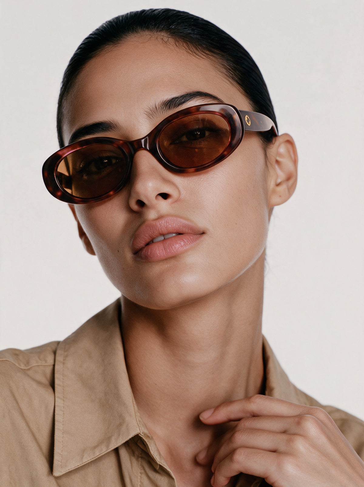 Pome Luxe Statement Oval Sunglasses