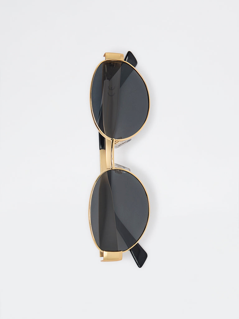 Pome Luxe Iconic Metal Oval Sunglasses