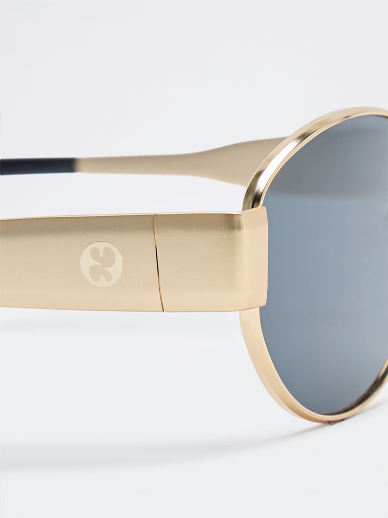 Pome Luxe Iconic Metal Oval Sunglasses