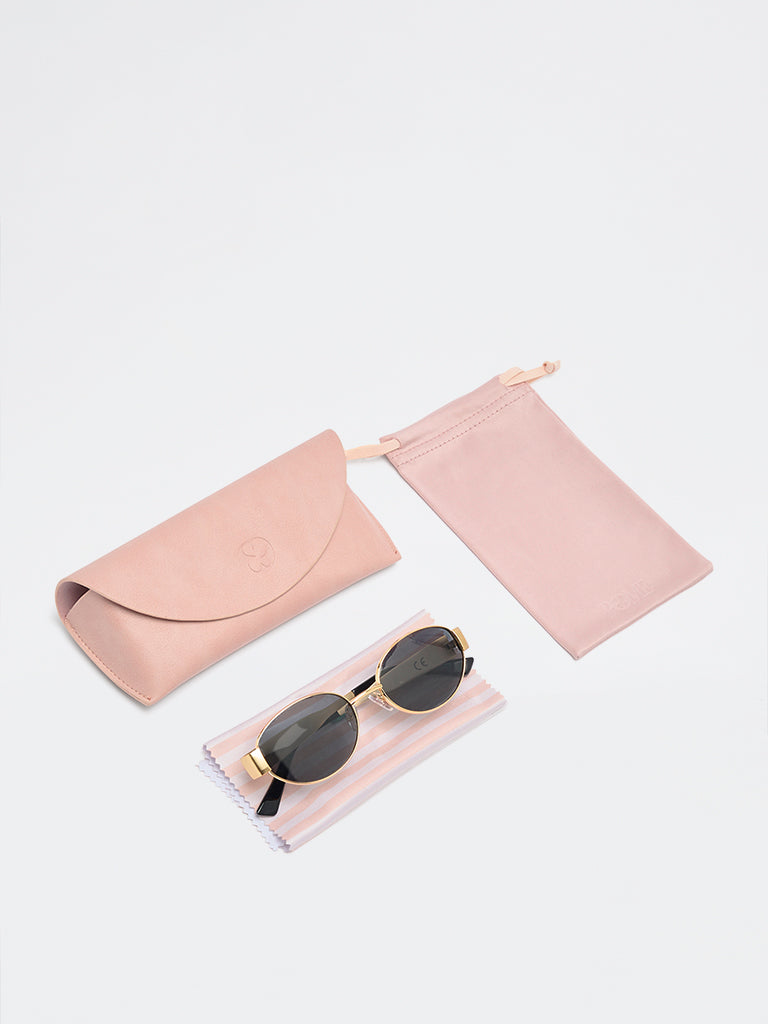Pome Luxe Iconic Metal Oval Sunglasses