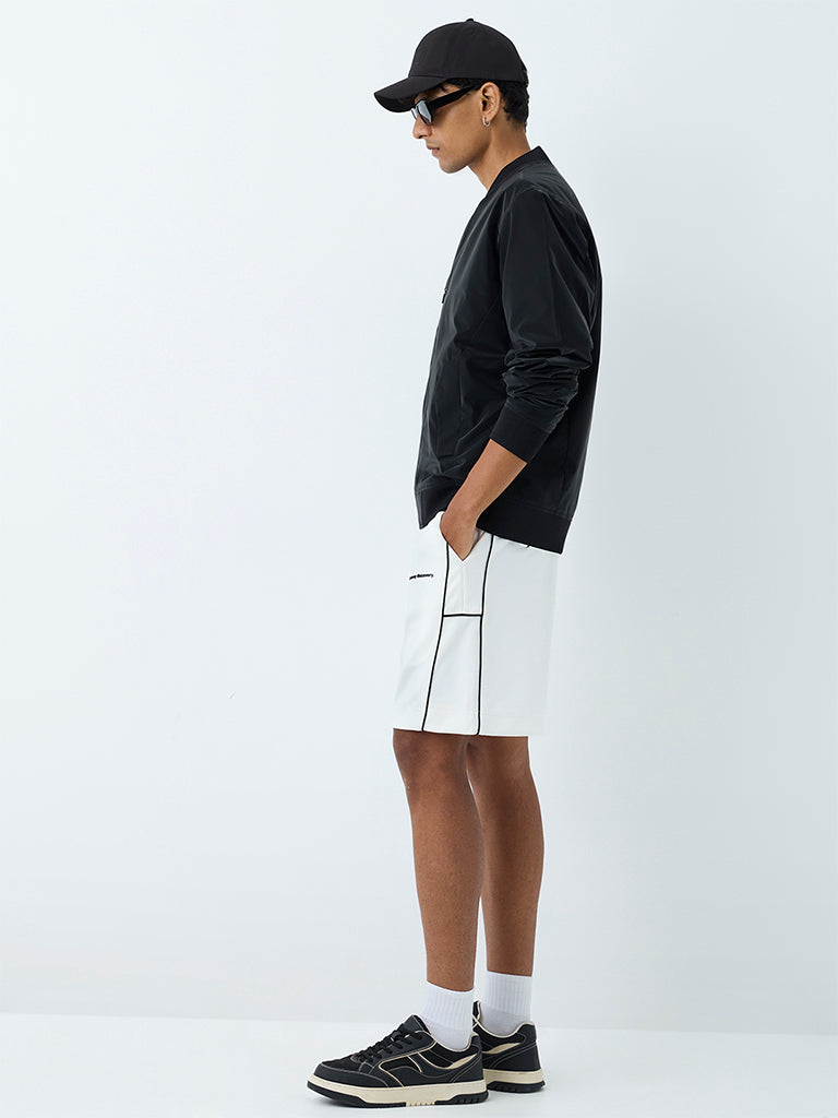 Nuoflexx Black Relaxed-Fit Bomber Jacket