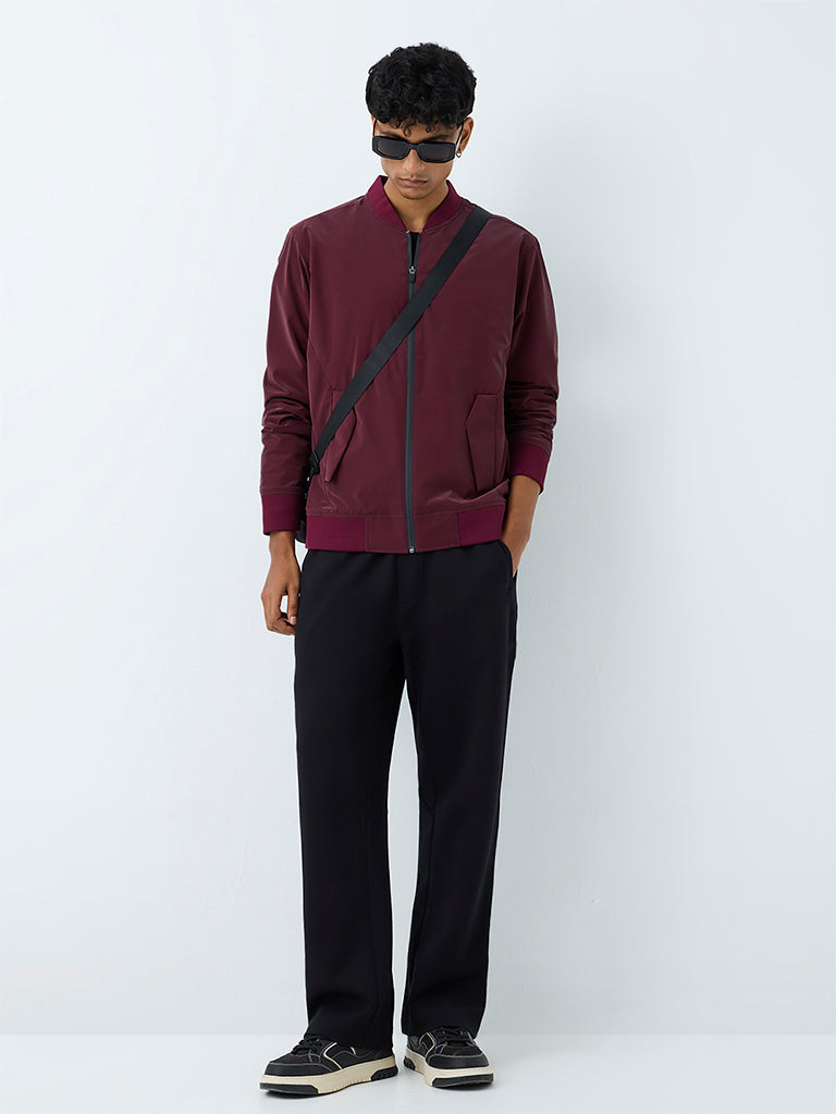 Nuoflexx Wine Relaxed-Fit Bomber Jacket