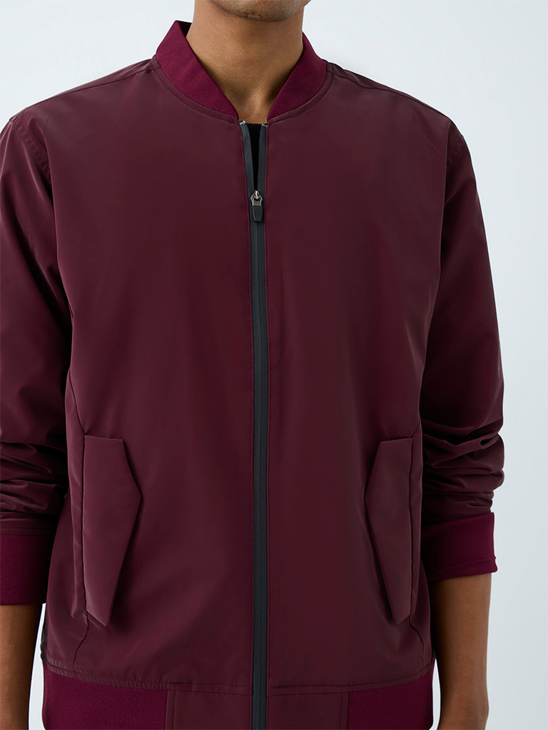 Nuoflexx Wine Relaxed-Fit Bomber Jacket