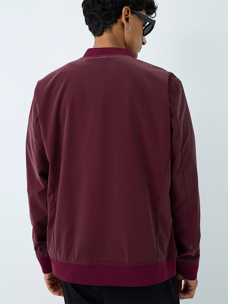 Nuoflexx Wine Relaxed-Fit Bomber Jacket