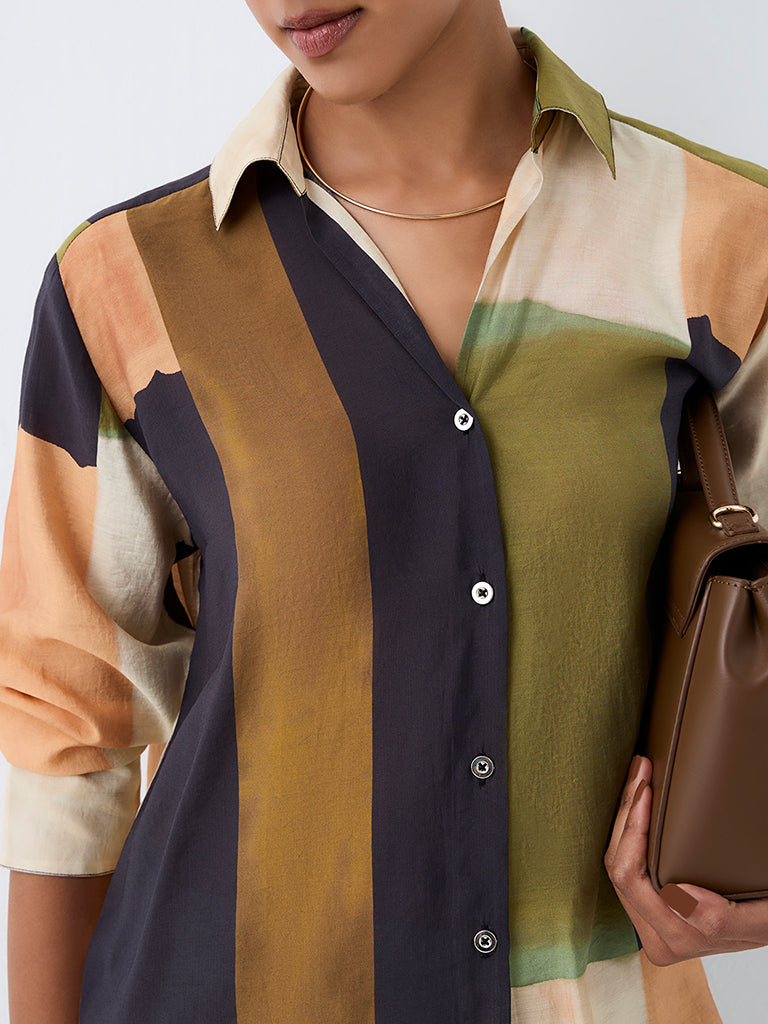 Wardrobe Multicolour Abstract Printed Shirt