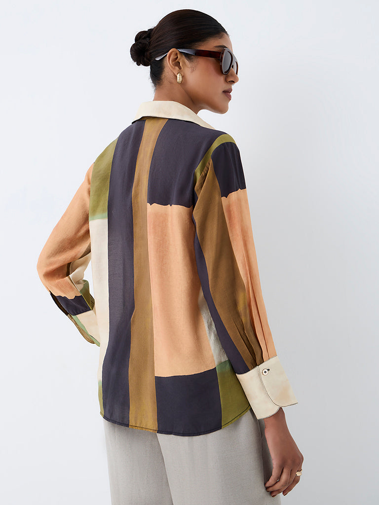Wardrobe Multicolour Abstract Printed Shirt