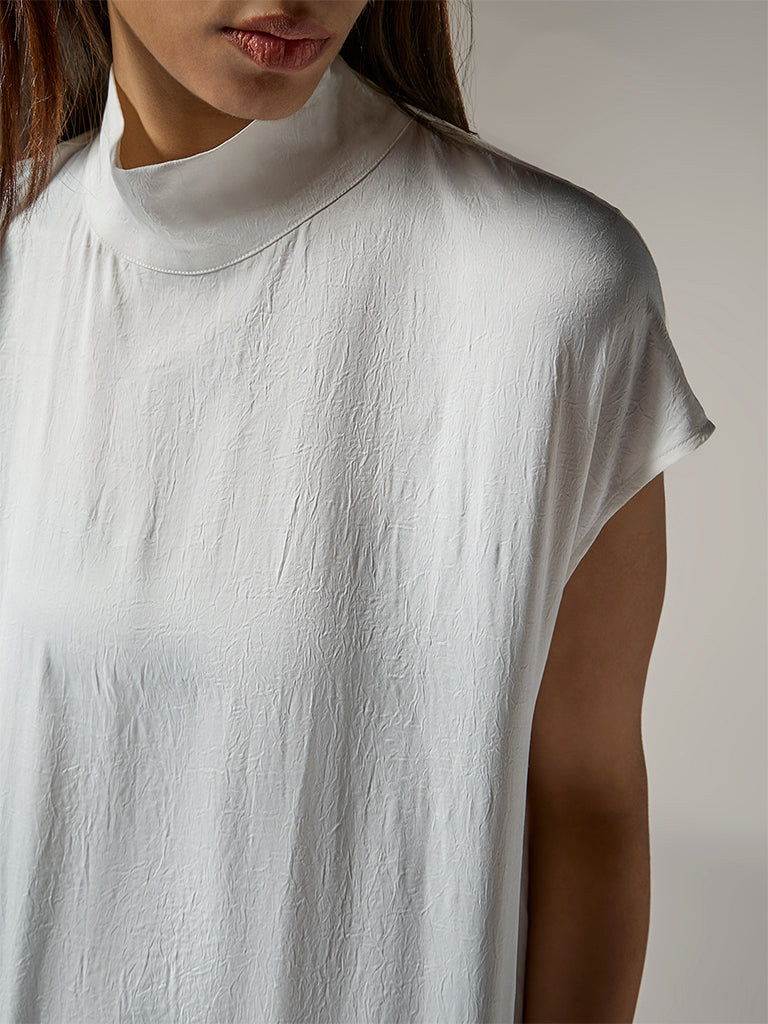 Wardrobe Ivory Crinkle-Textured Top