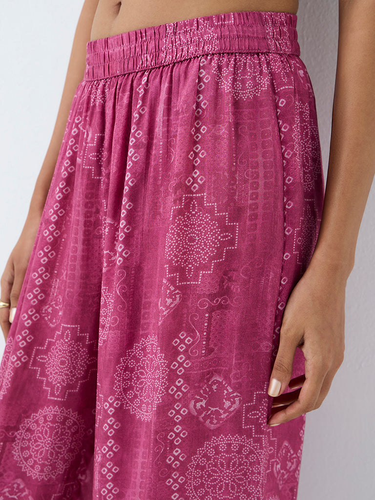 Zuba Pink Printed Pants