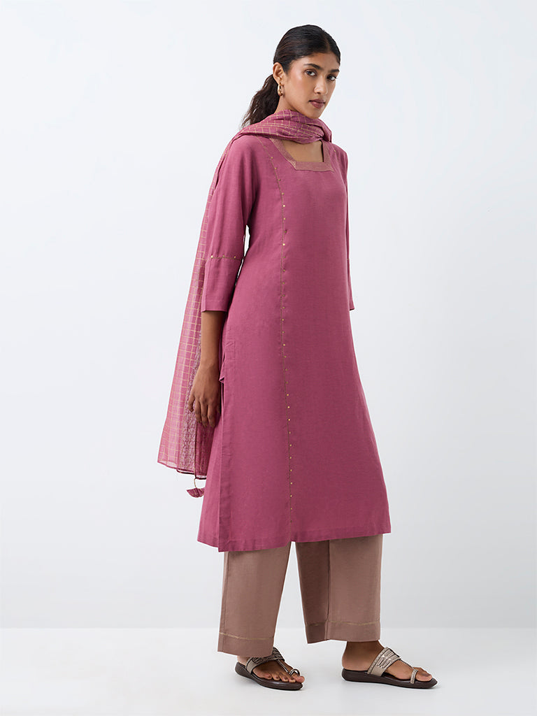 Zuba Dusty Taupe Solid Pants