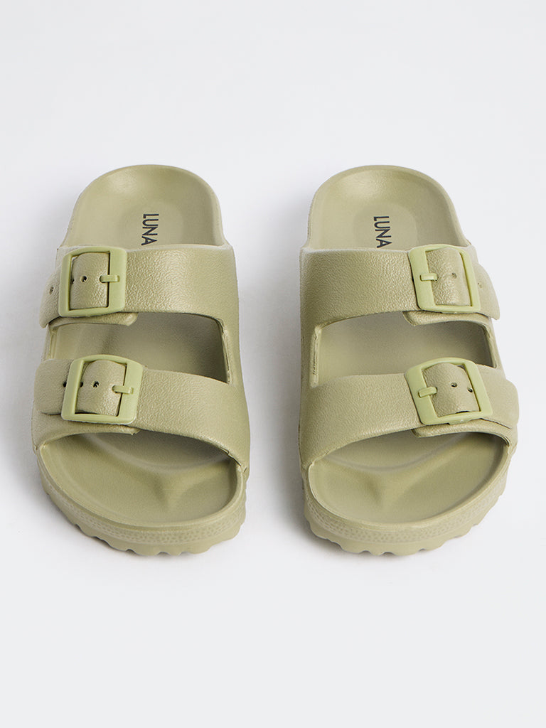 LUNA BLU Sage Dual-Strap Slip-On Sandals