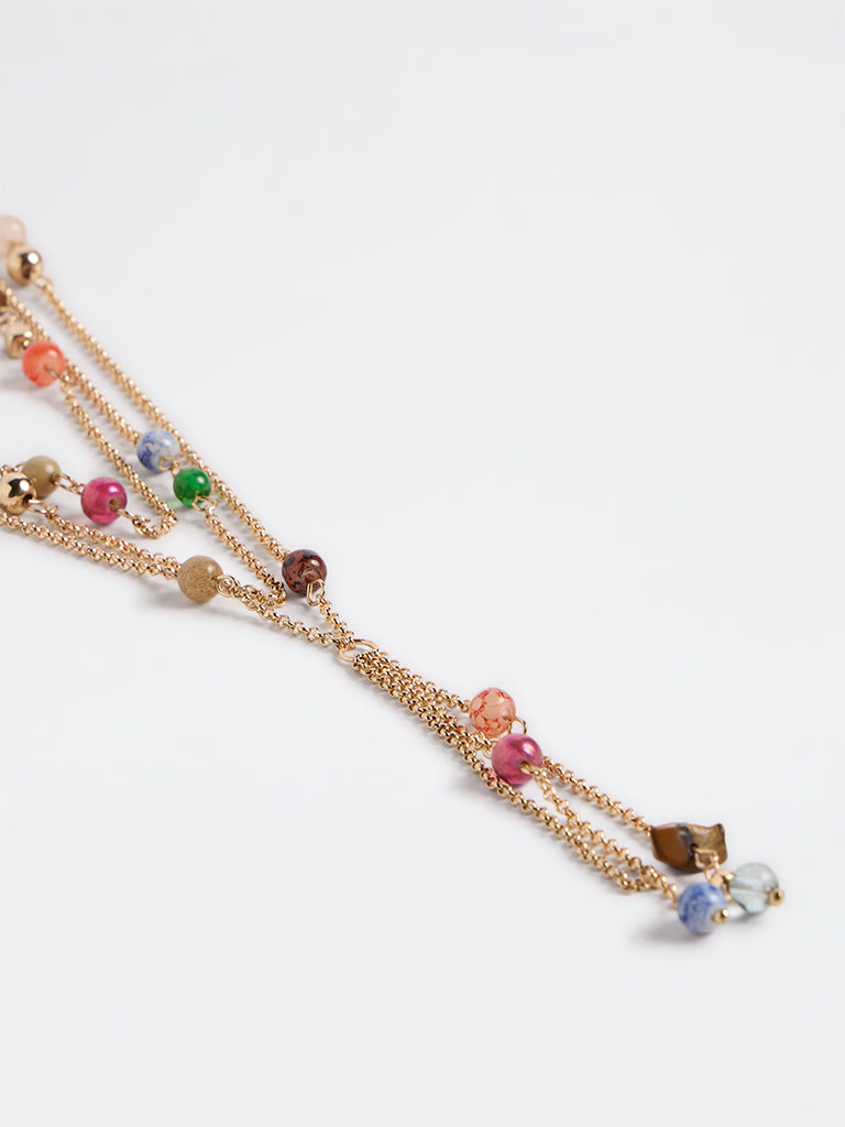 Westside Accessories Multicolour Beaded Layered Necklace