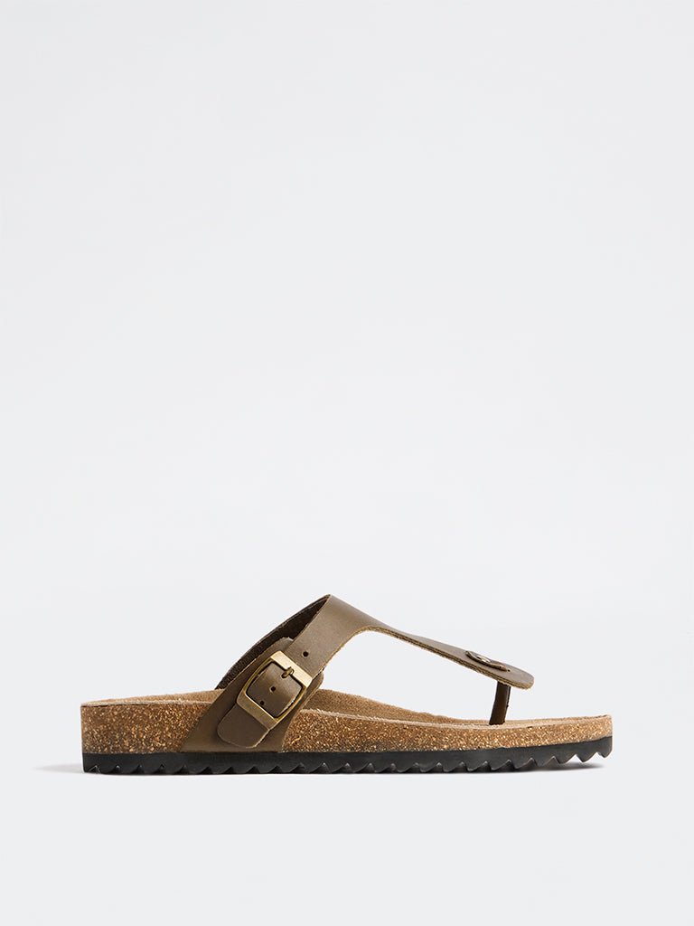 SOLEPLAY Brown Thong-Strap Sandals