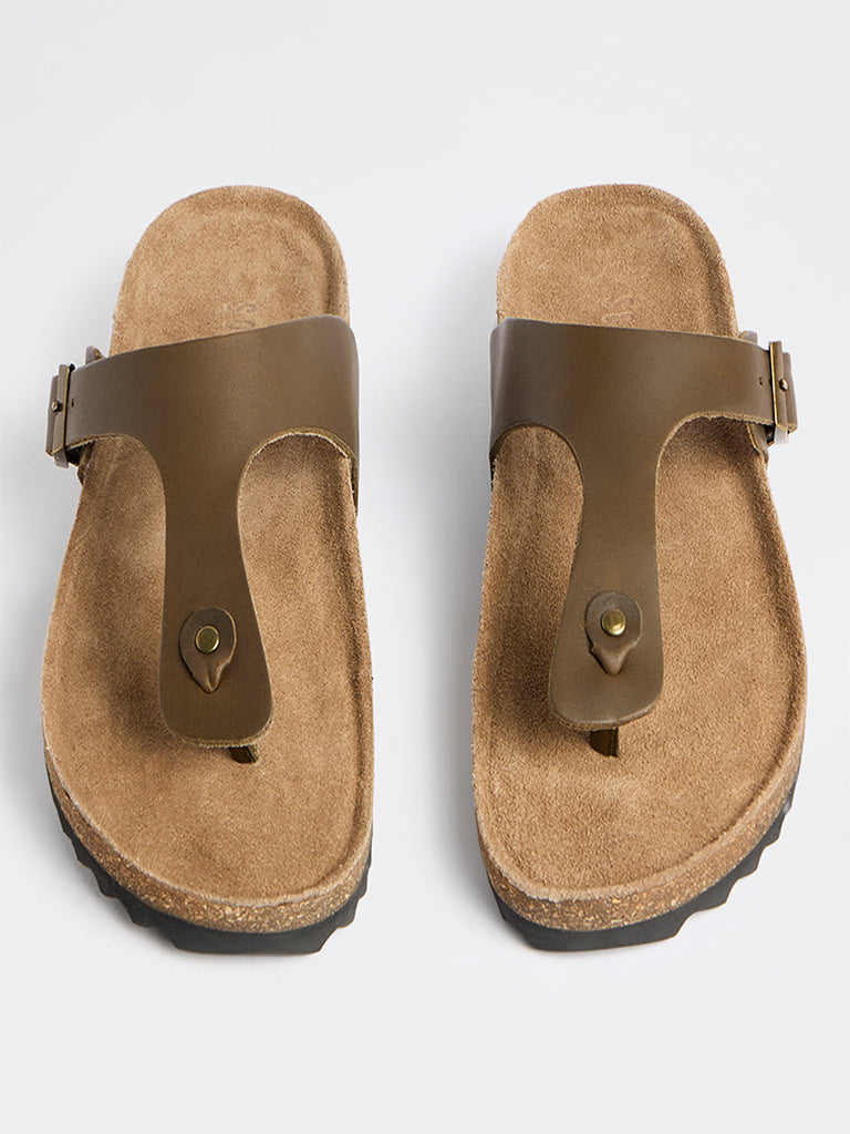 SOLEPLAY Brown Thong-Strap Sandals