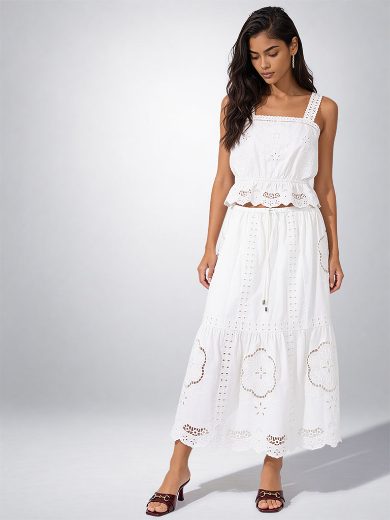 Broderie Anglaise Cotton Top