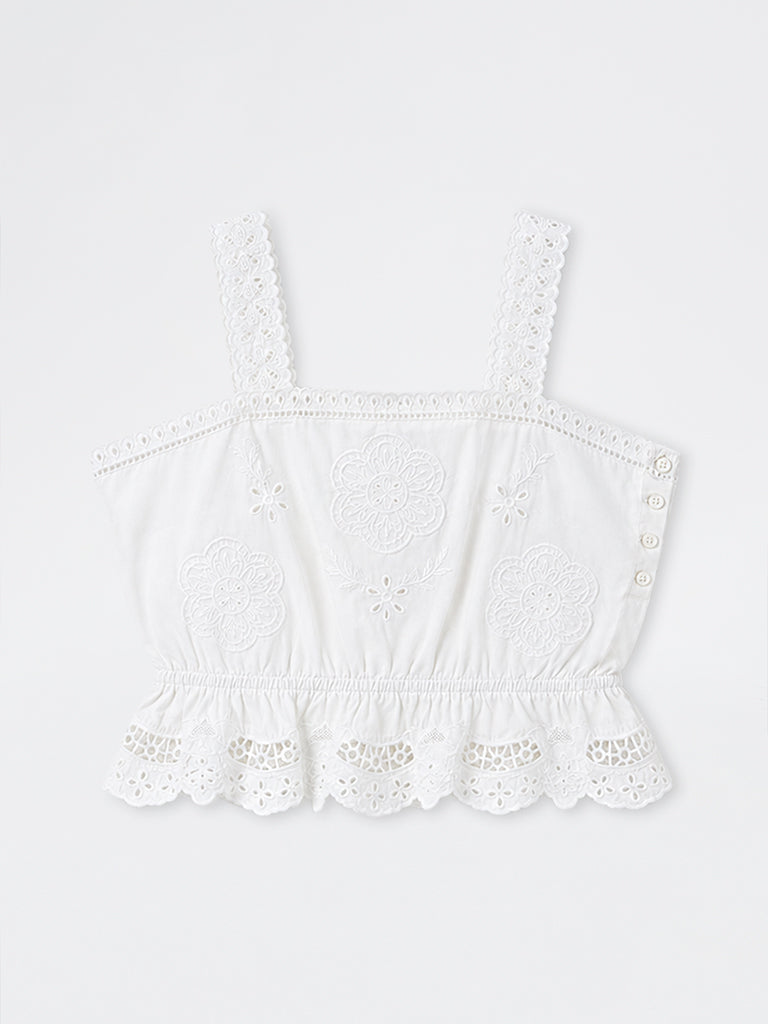 Broderie Anglaise Cotton Top