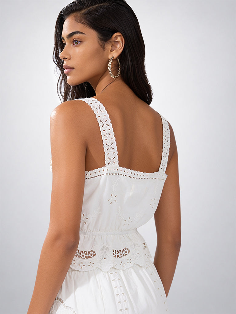 Broderie Anglaise Cotton Top