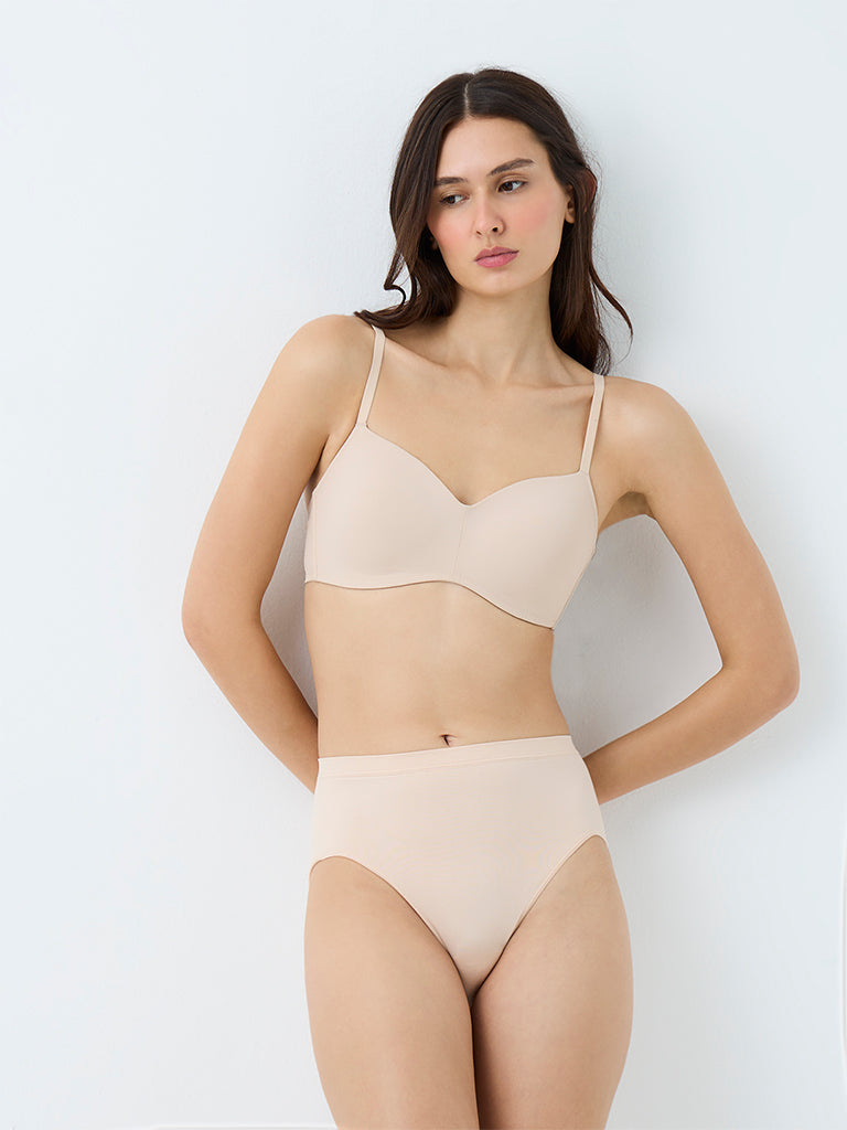 Wunderlove Light Beige Seam Free Full Briefs
