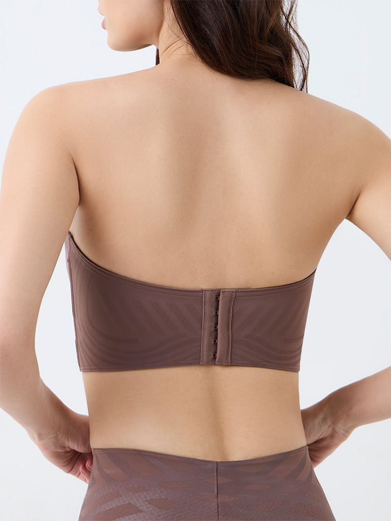 Wunderlove Brown Shadow Sculpt Padded Bandeau Bra