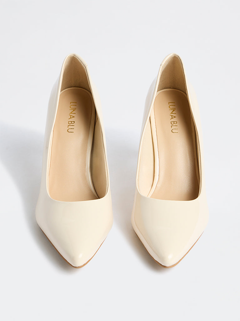 LUNA BLU Ivory Stiletto Pump Shoes