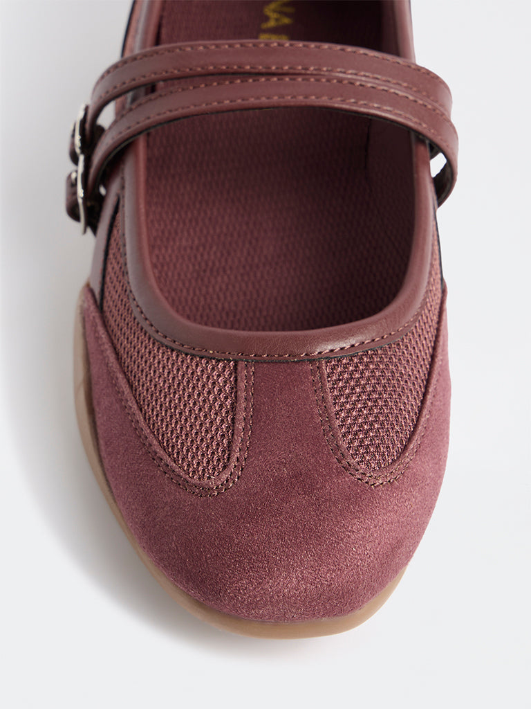 LUNA BLU Burgundy Mary Jane Shoes
