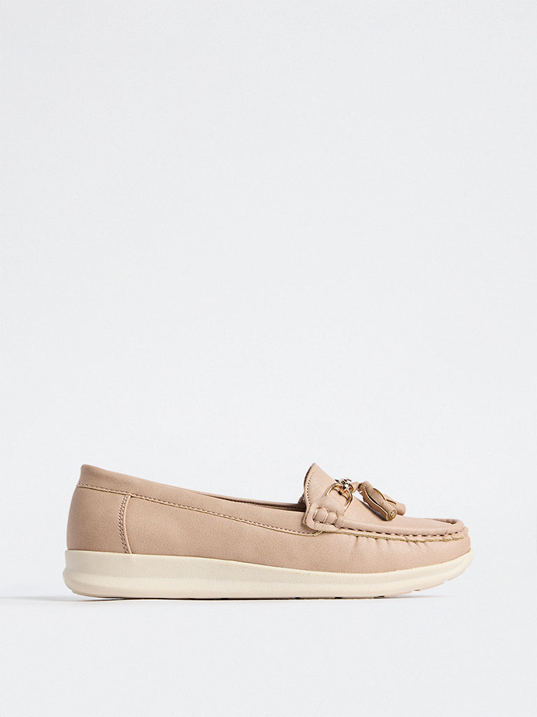 LUNA BLU Blush Tassel-Detail Horsebit Loafers