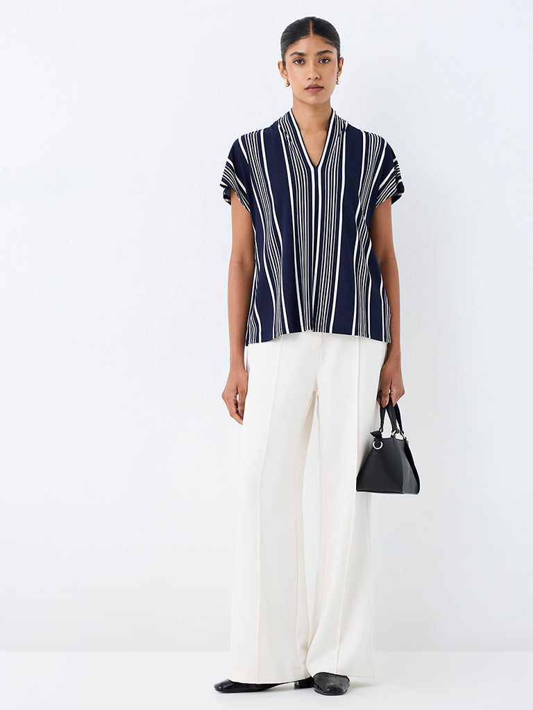 Wardrobe Navy Striped Blouse