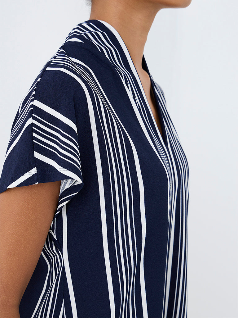 Wardrobe Navy Striped Blouse