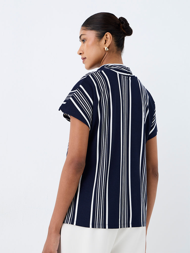 Wardrobe Navy Striped Blouse