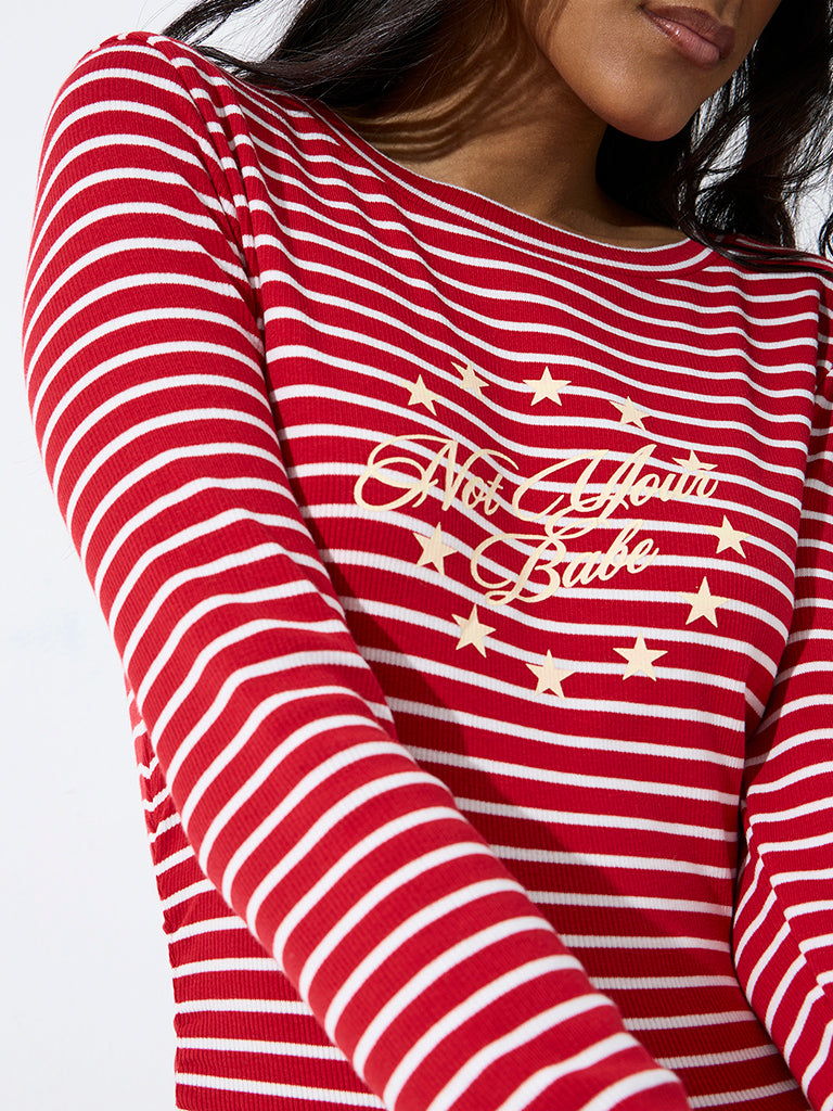 Nuon Red Stripe T-Shirt